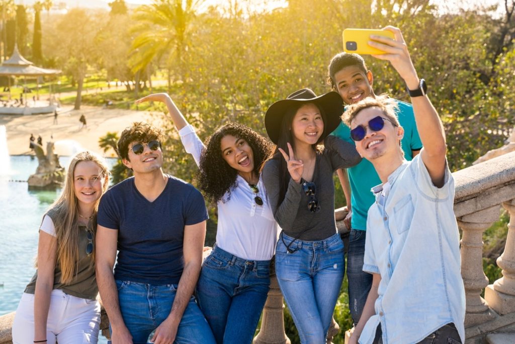 Yacht Crew taking selfie at a tourist destination | Yachting Life